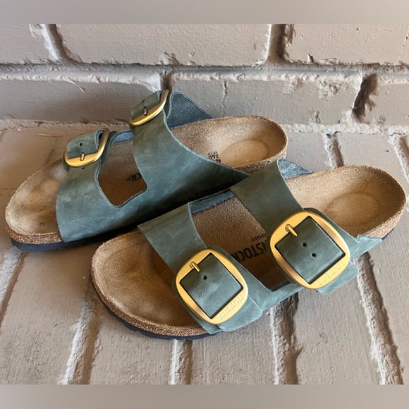 Birkenstock Arizona Big Buckle Nubuck Leather Thyme. 40 (9). Excellent condition - Picture 2 of 5
